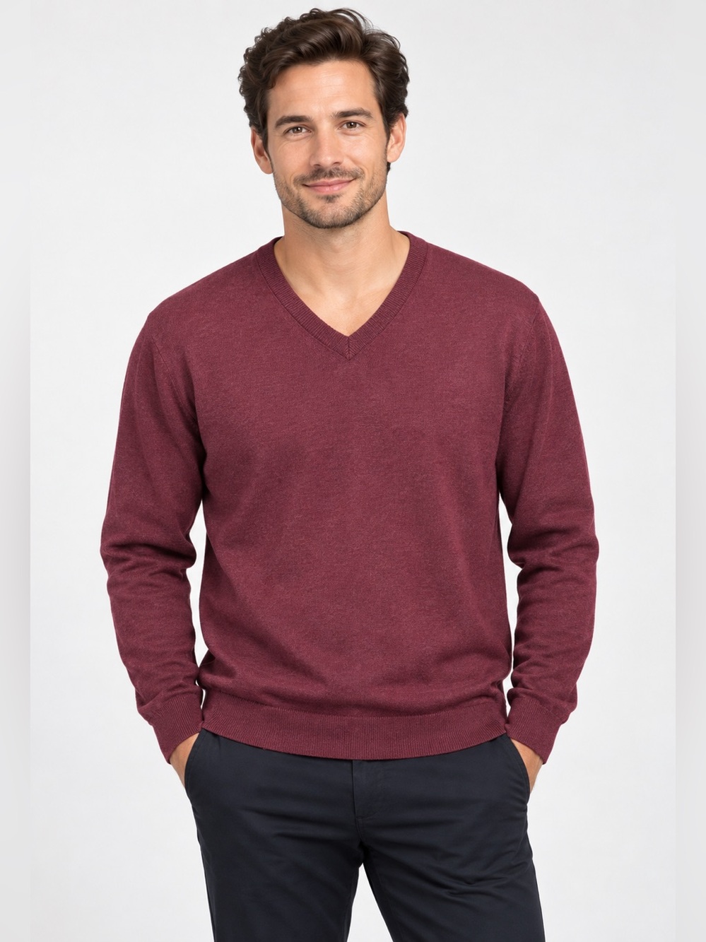 Club Room Men’s Sweater V-Neck size XL Merino Wool NEW # H772